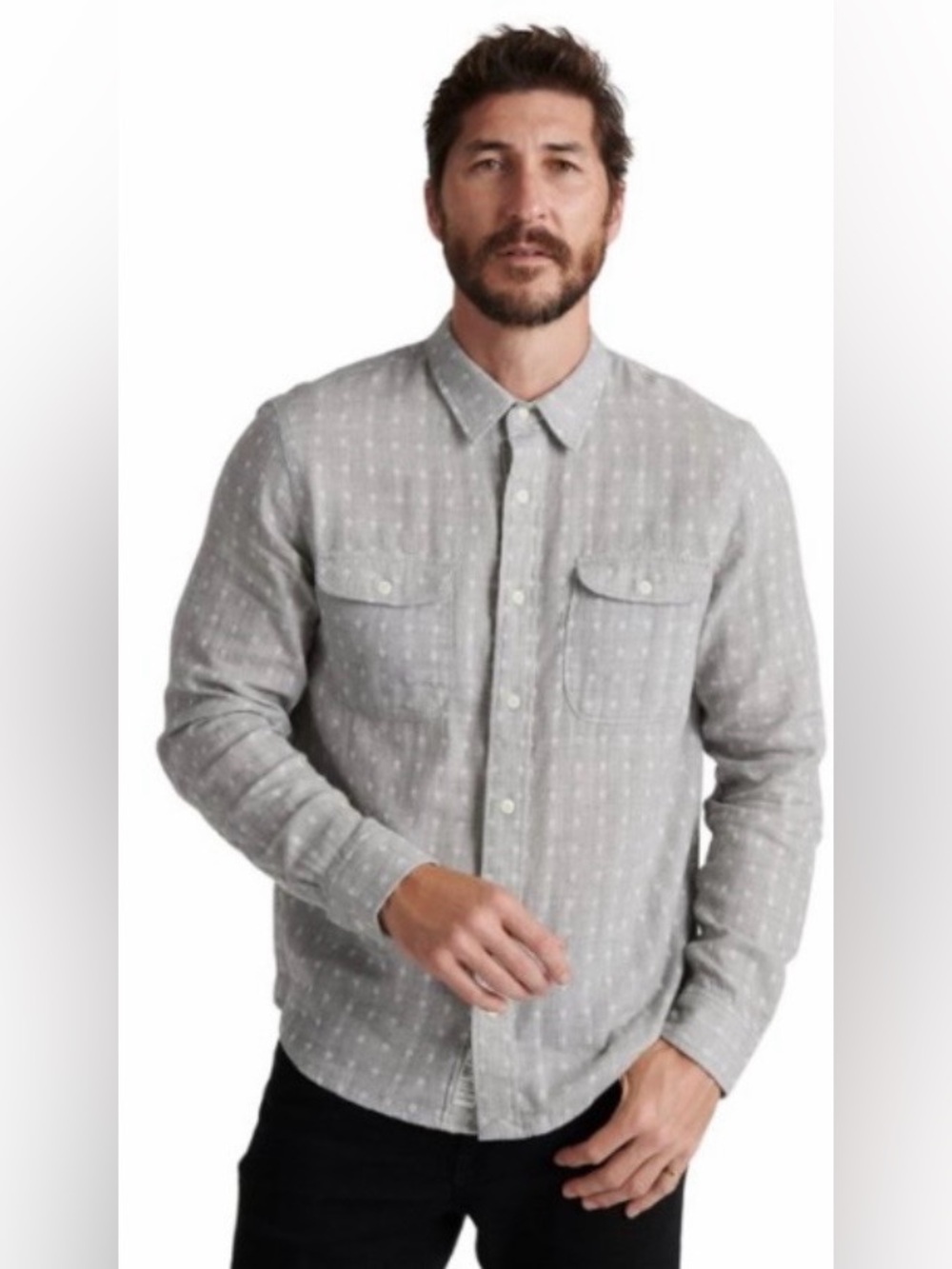 Lucky Brand Heathered Double Weave Shirt